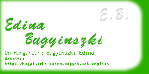 edina bugyinszki business card